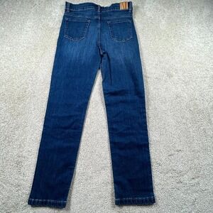 Womens Jeans‎ 12 Blue Denim Stretch Logo Medium Wash Straight Fit Everyday Wear